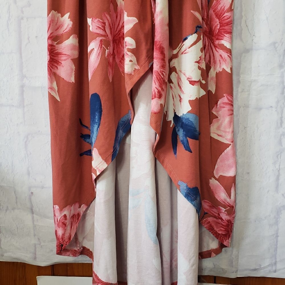 REB & J. 220 Floral High Low Maxi Dress Small - Picture 2 of 6